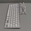 OMOTON Wired Keyboard for Mac Devices ONLY with Dual Interface, Comfortable Typing Angle & Stable Connection, Compatible with MacBook, iMac, Mac mini, PC-White