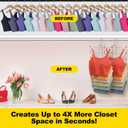 Metal Tank Top Hanger 2 Pack, Space Saving Bra Organizer with 24 Easy Access Hooks, 360 Swivel Closet Organizers and Storage, Apartment College Dorm Room Essentials, Small Space Organization Solution