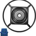 Frassie 20 Inch Recliner Chair Swivel Ring Base Replacement with 10 Inch Plate, Heavy Duty Rocking Single Sofa Bottom Ring Part