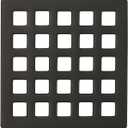 Uni-Green 3-3/4 inch Square Shower Drain Grate - 3.75" Matte Black Shower Floor Drain Cover Replacement - SUS304 Stainless Steel Hair Catcher/Drain Strainer for Bathrooms, Showers