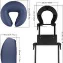 TOROKOM Adjustable Headrest Face Pillow Cradle & Support Bracket, Face Pillow, Salon Home Mattress Massage Kit (Blue)