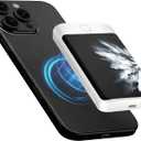 Magnetic Portable Charger Power Bank 5000mAh, 15W Ultra Slim Fast Charging Wireless Charger, Travel Essential for iPhone 17/16/15/14/13/12 Pro, iPad, Android, Metal Shell with USB-C Cable (Silver)