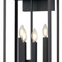 Extra Large Outdoor Wall Light Fixture,Black Outdoor Wall Sconce,Exterior Garage Lights, Modern Exterior Lights for House,Waterproof Front Porch Lanterns with Toughened Glass E12 1 Pack