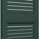 Ekena Millwork LL1S14X05200MG Lifetime Vinyl Standard Cathedral Top Center Mullion with Open Louver Shutters, 14 1/2" W x 52" H, Midnight Green, 1 Piece, 14.5 x 52