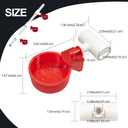 Chicken Waterer 12 Pack,Automatic Chicken Water Cup and 1/2" PVC Tee Fittings,Large Auto-Fill Chicken Waterer Cups,DIY Chicken Water Feeder, Coop Water Dispenser,Poultry Waterer Feeder Kit