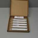 Homemory 7 Inches Flameless Taper Candles with Remote Timer, Short Led Candlesticks with 3D Flickering Light, Battery Operated Candles with Lifelike Flame for Wedding Home Xmas Decor, White, 5 Pcs