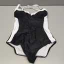 SUUKSESS Womens Tummy Control One Piece Swimsuit Sexy Crisscross Back Bathing Suit (Medium, Black)