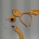 XEPST Animal Kangaroo Costume Set, Kangaroo Ears and Tail Set with Ears Headband, Nose and Tail for Animal Costume Cosplay Birthday Party Accessories Carnival Halloween Fancy Dress Party Supplies