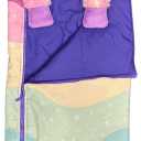 Happy Nappers 2-in-1 Pillow & Sleepy Sack Dreamy the Unicorn 54x20 Medium | Plush animal opens into a cozy sleeping bag for kids age 3+. 54 x 20 inch soft play character for travel and sleepovers