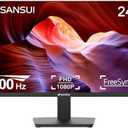 SANSUI Monitor 24 Inch 100Hz PC Monitor, HDMI VGA Ports VESA Mount, FHD Computer Monitor Ultra-Slim Ergonomic Tilt Eye Care for Home Office (ES-24F2, HDMI Cable Included)
