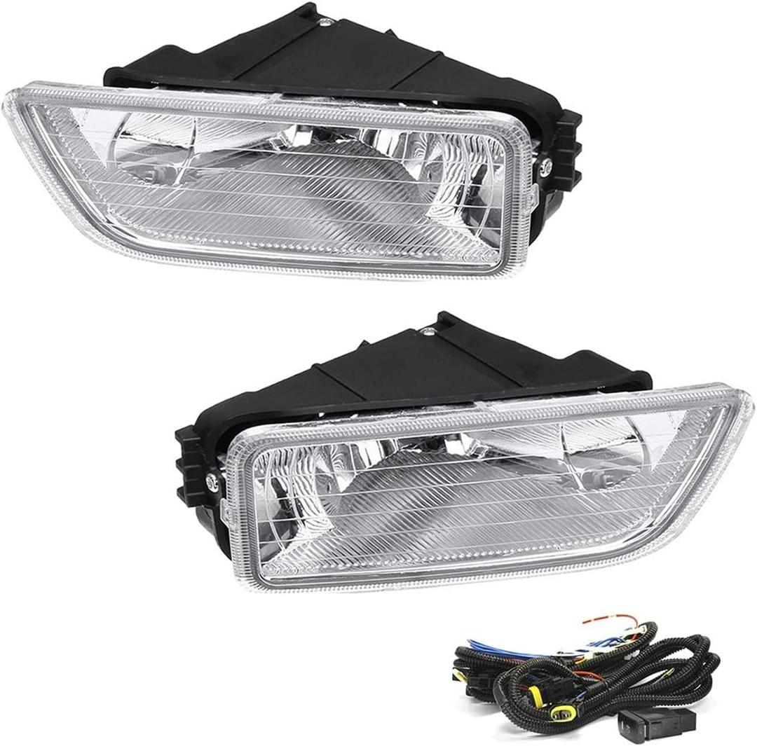 Driving Fog Lights Lamps Replacement for Honda Accord 2003-2007 Sedan JDM Japan style full kit 4 Door Only Rare with H11 12V 55W Halogen Bulbs & Wiring Harness Kit (Clear Lens)