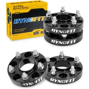 dynofit 5x4.5 Hubcentric Wheel Spacers 1" for Hon-da Accord Civic Acura CR-V HR-V Element Crosstour | Set of 4pcs 25mm Wheel Adapter for TL TLX CSX ILX TSX CL 64.1mm Bore M12x1.5 Studs