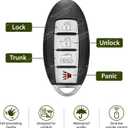2 Keylessbest Replacement for 2012 2013 2014 2015 Nissan Altima Versa Murano Infiniti EX35 G35 FX37 FX35 QX70 Key Fob Remote Control KR55WK48903 4 Buttons 315MHz