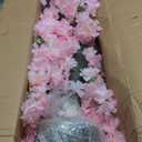 Artificial Pink Cherry Blossom Tree 7 FT Faux Flowering Trees Fake Cherry Blossom Decorative Tree Indoor for Christmas New Year Home Decor