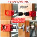 RKK Door Lock Installation Kit, Including 2-1/8" and 1" Hole Saw with Guide Template & Arbor Hole Saw Kit for Wooden Doors/Windows (1 Set)