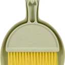 3 x Shaloxar Small Broom and Dustpan Set,mini Compact Portable, for Home, Sofas, Kitchen countertops, Storage Shelves, Office desks, bathrooms, and pet Areas (Green)