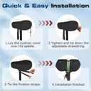 Zacro Bike Seat Cushion - Gel Padded Bike Seat Cover for Men Women Comfort, Extra Soft Exercise Bicycle Seat Compatible with Peloton, Outdoor & Indoor Bike Saddles