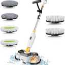 Cordless Electric Mop for Dewalt 20V Battery (NO Battery), 2 in 1 Electric Spin Mop & Electric Floor Scrubber Machine with LED Light & Water Spray,800 RPM Electric Mops for Floor