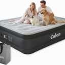 CALEN Queen Air Mattress with Built in Pump, 18 Inch Raised Comfort Inflatable Mattress Blow Up Mattress, Portable Air Bed for Home, Guests and Camping, 650 lbs Support