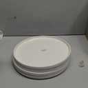 AmorArc Ceramic Dinner Salad Plates Set of 4, 8.5 Inch Reactive Matte Glaze Dish Set, Dessert, Salad, Appetizer, Small Dinner Plate, Microwave, Dishwasher Safe,Scratch Resistant,Matte White