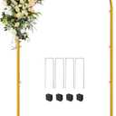 6.6 FT Wedding Arch Backdrop Stand for Party, Balloon Arch Stand, Wedding Arches for Ceremony, Metal Gold Arch Frame Backdrop Stand for Bridal Baby Showers Birthday Decoration Photo