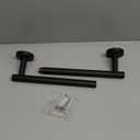 NearMoon Bath Towel Bar, Bath Accessories Thicken Stainless Steel Shower Towel Rack for Bathroom, Towel Holder Wall Mounted (1 Pack, Matte Black, 12 Inch)
