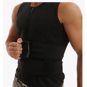 Sauna Suit Vest for Men 2 in 1, Zipper Sauna Waist Trainer with 2 Adjustable Waist Trimmer Belts, BodyShaper for Gym, 2XL