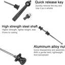 OUKENS Aluminum Alloy Road Bike Anti Theft Quick Release Secure Lock Skewers Set Cycling Wheels Locking (Black)