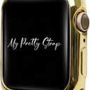 My Pretty Strap Glossy XOXO Protective Case for Apple Watch Luxury Metal Cover for Women, Scratch-Resistant Compatible with Apple Watch 40mm Gold, Rose Gold, Silver