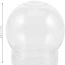 BESTOYARD 15 Pack Snow Globes with Screw Off, 2.75 X 2.36 Inch DIY Clear Plastic Water Jar Make Your Own Globe for HER Valentine Holiday Crafts Christmas Home Decoration