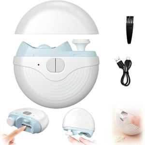 Electric Nail Clippers for Seniors,Smart Nail Clippers 2025 New 3 in 1 Electric Toenail Clipper with Polishing and LED Light,Smart Toenail Clipper 3 Adjustable Speeds for Adults,Baby (Blue)