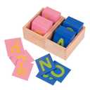 Adena Montessori Lower and Capital Case Sandpaper Letters,Early Child Development Learning Material,ABC Alphabet Preschool Toy Baby English Letters Language Teaching,Montessori Flash Cards for Kids