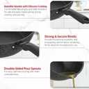 Sunhouse  11 Inch / 28 cm Non-Stick Deep Frying Pan with Double Pour Spouts, 5-Layer Whitford Non-Stick Coating, PFOA-FREE, Stay-Cool Handle, Induction Compatible with All Cooktops (Black)