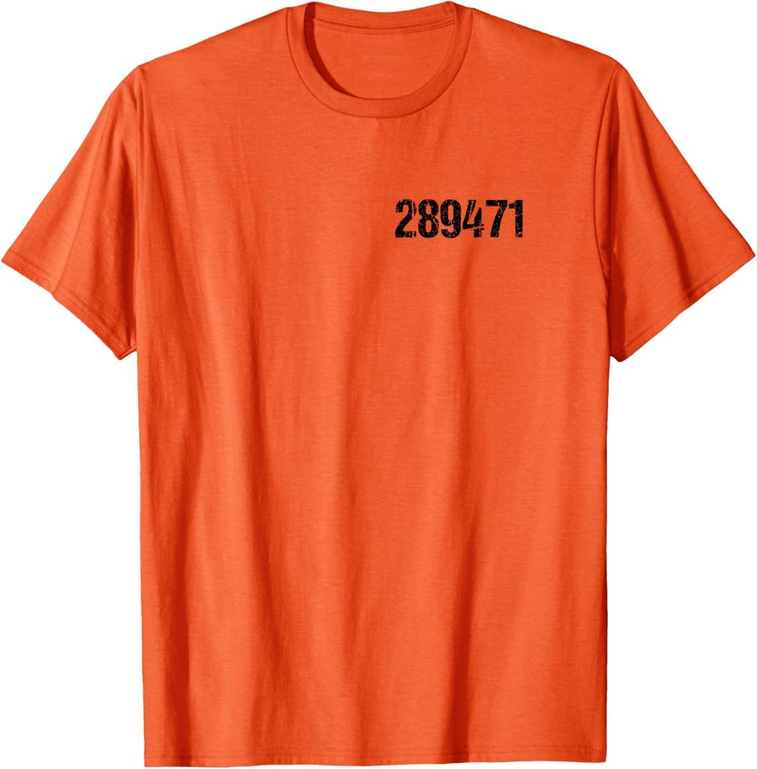 Prisoner Costume Prison Inmate County Jail Halloween T-Shirt XXL