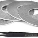 XUMAKI 2mm / 3mm / 4mm / 5mm x 50M Phone Repair Tape Phone Screen Adhesive Tape LCD Touch Screen Repair Tape with 1 Tweezers for Cell Phone, iPad, Tablets, Laptops, LCD Screen