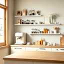 White Floating Shelves for Wall Decor, 30 in Shelf with Lip Set of 2, 29.9in
