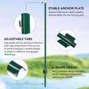 Metal Fence Post 3 Feet Green, Pack of 10, T Post for Wire Fence, No Dig Steel U Posts Fencing for Lawn Garden Wire Mesh Fences Poles Sign Outdoor