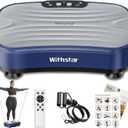 Vibration Plate Exercise Machine, Power Waver Vibration Plate Platform for Lymphatic Drainage Whole Body Vibration Plate Machine Helps Weight Loss Shaping 330lbs (GrayBlue)