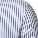 JOGAL Mens Striped Shirts Long Sleeve Textured Satin Party Shirt Slim Fit Wrinkle-Free Button Down Shirts (L)