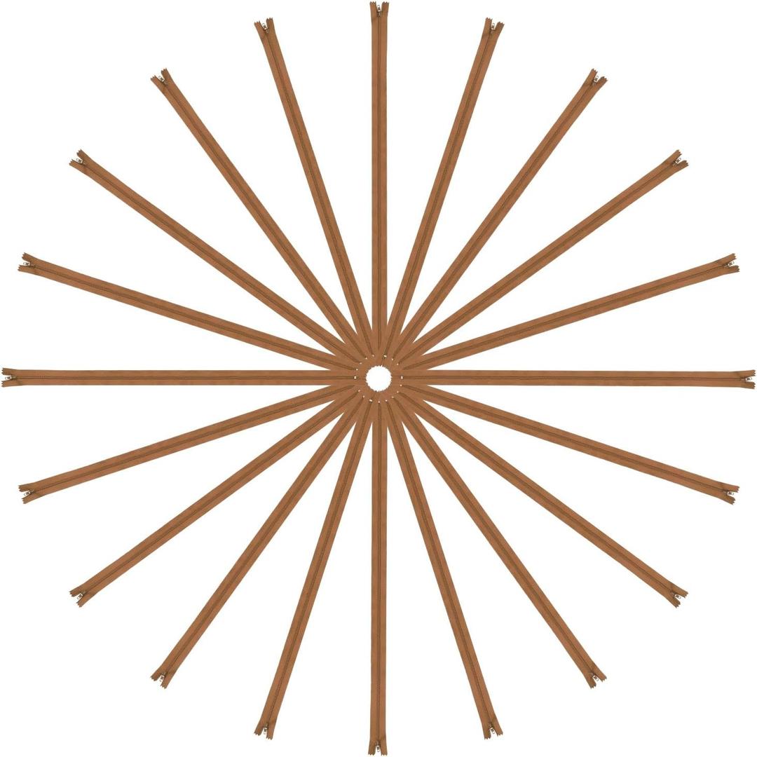 uxcell 20Pcs 24 Inch #3 Nylon Coil Zippers for Sewing, Invisible Zippers Sewing Supplies Zippers Bulk for Tailor Sewing Crafts, Dresses, Pillows DIY Crafter's Special, Brown (60cm) uxcell 20Pcs 24 Inch #3 Nylon Coil Zippers for Sewing, Invisible Zippers Sewing Supplies Zippers Bulk for Tailor Sewing Crafts, Dresses, Pillows DIY Crafter's Special, Brown (60cm)