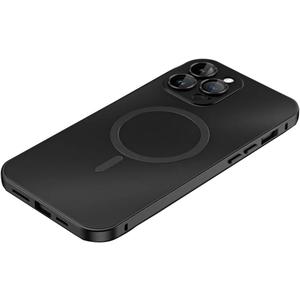 iPhone Case, Compatible with MagSafe, Magnetic Luxury Aluminum Metal Frame,Military Grade Drop Protection Shockproof Phone Case (Black, iPhone 15 Pro)