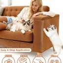 Extra Thick Clear Anti Cat Scratch Furniture Protector 17" x 197"ZQVCNF Self-Adhesive Couch & Door Tape from Cat Claws - Covers Walls, Bed Corners | Stops Cat & Dog Scratching Damage