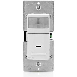 Leviton IPV05-1LZ Decora Vacancy Motion Sensor In-Wall Switch, Manual-On, 5A, Single Pole, White/Ivory/Light Almond