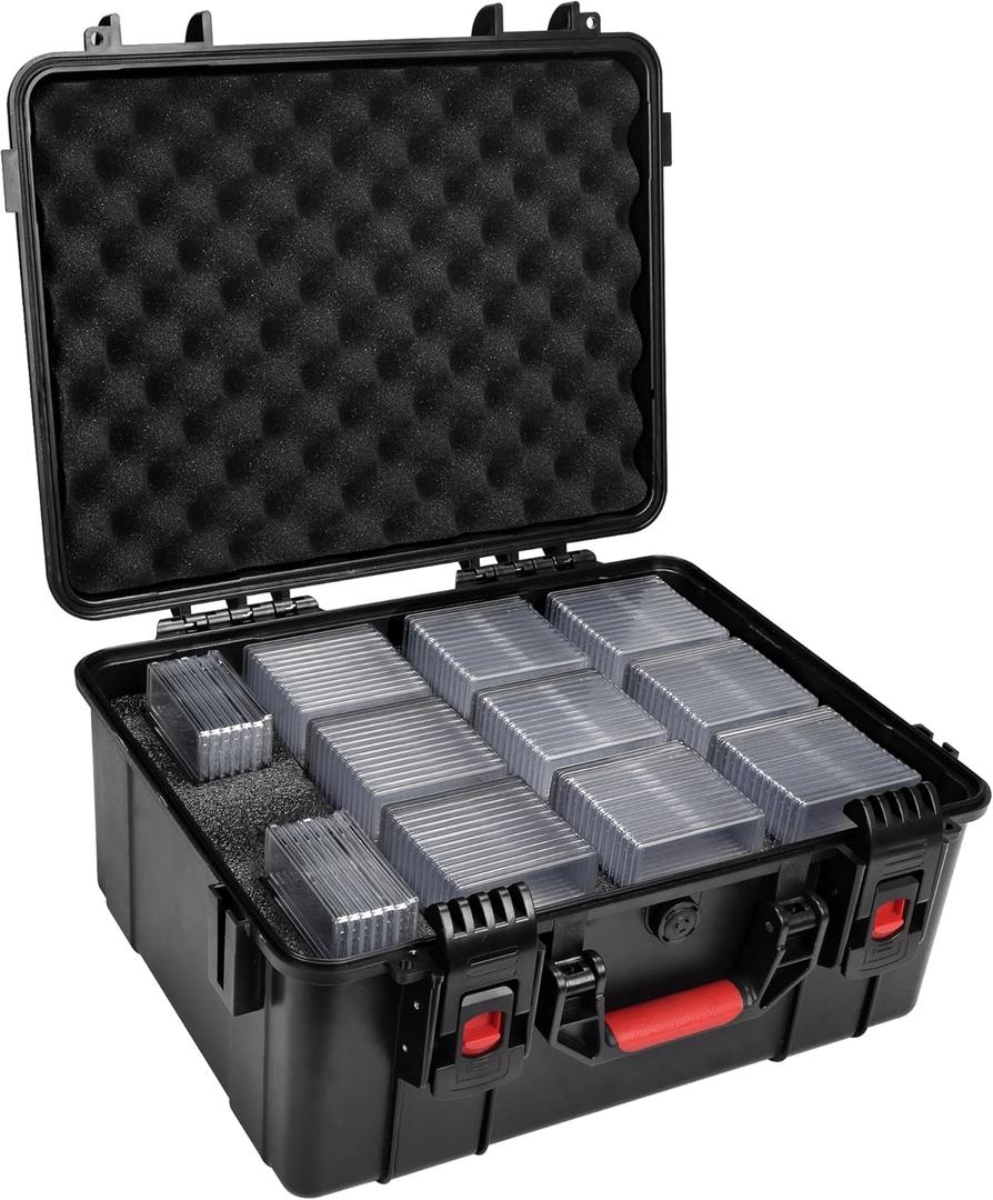 Graded Card Storage Box Compatible with 150+ BGS/PSA/FGS/SGC/CGC/HGA/GMA Graded Sports Trading Card, Graded Card Case for Top Loaders