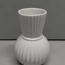 White Ceramic Vase for Flowers, Small Round WhiteVase for Home Decor, Pampas Grass Vase for Living Room, Office, Entryway, Shelf, Dining Table, 7 inches