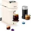 Nespresso Vertuo Next Coffee Machine with Milk Frother, Creamy White