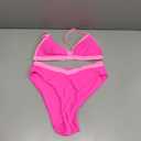 SUUKSESS Women Triangle High Cut Bikini Sets Sexy High Waisted 2 Piece Swimsuit Size S
