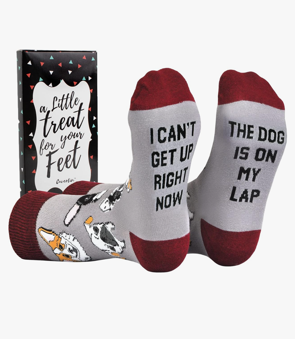Cavertin Women's Novelty Socks with Gift Box Cat Lover Dog Mom Book Lover Cat Mom Llama Unicorn Sloth Corgi