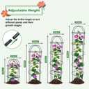 Garden Obelisk Trellis for Climbing Plants 5.7/4.5FT Heavy Duty Metal & Rustproof Plant Climbing Support for Garden Indoor Outdoor Potted Plant Flowers Fruits Vegetable Vines (4.5FT / 1Pack)