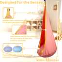 Sensory Pod Swing Hanging Seat for Kids Indoor and Outdoor Use Child Hammock Chair Loading Capacity 300 lbs (Pink)